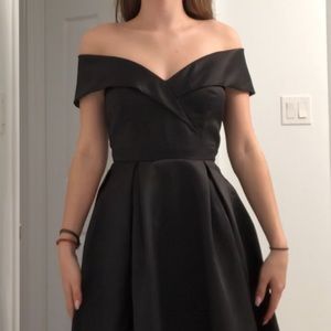 BHLDN Black Off-shoulder Gown - perfect for prom!